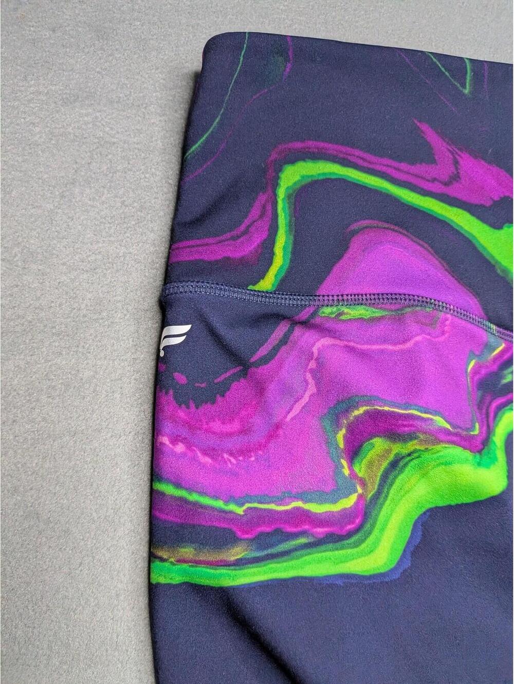 Fabletics Leggings Womens M Multicolor Motion365 High Waist Ankle Pockets Yoga - Picture 10 of 10